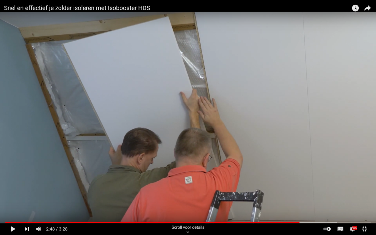 Screenshot video zolder isoleren met Isobooster HDS